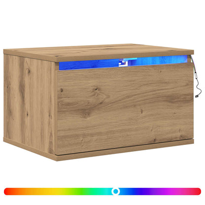 Wall-mounted Bedside Cabinet 2 pcs Artisan Oak 50 x 36 x 30 cm