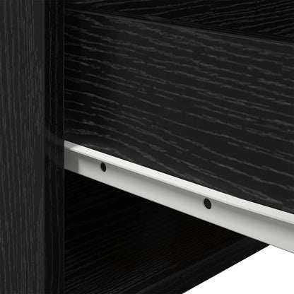 Wall-mounted Bedside Cabinet Black Oak 50 x 36 x 30 cm