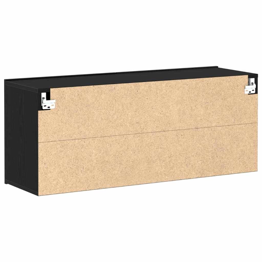 TV Cabinet Set Black Oak 100 x 30 x 41 cm Engineered Wood