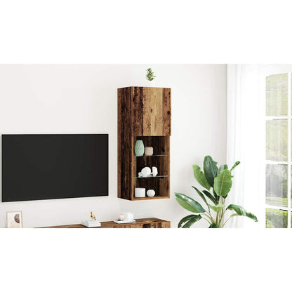 TV Cabinet Set Old Wood 40.5 x 30 x 102 cm Engineered Wood
