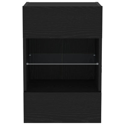 TV Cabinet Set 2 pcs Black 40 x 30 x 60.5 cm Engineered Wood