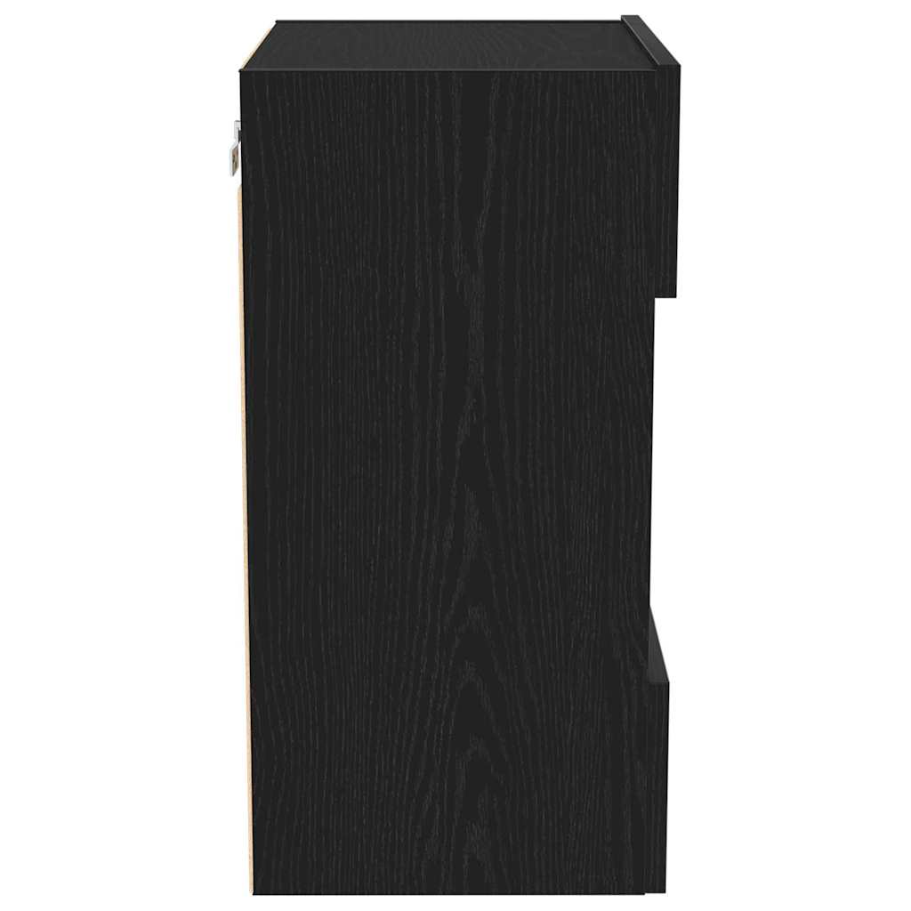 TV Cabinet Set 2 pcs Black 40 x 30 x 60.5 cm Engineered Wood