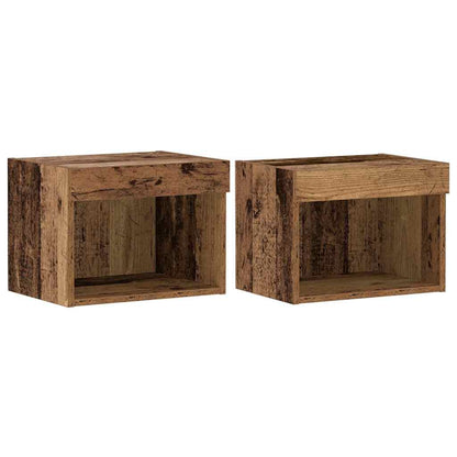 TV Cabinet Set 2 pcs Old Wood 40 x 30 x 30 cm Engineered Wood