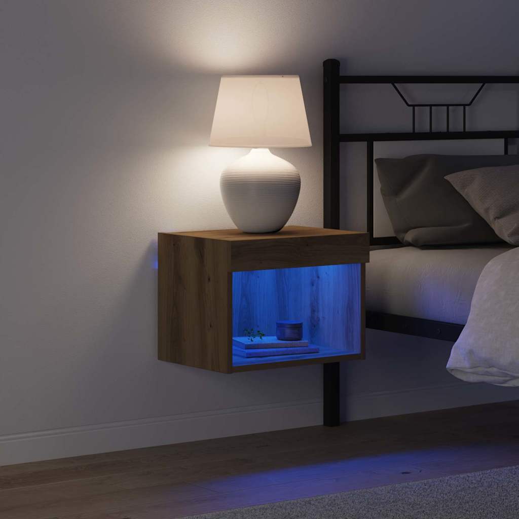 TV Cabinet Set with LED 2 pcs Artisan Oak 40 x 30 x 30 cm