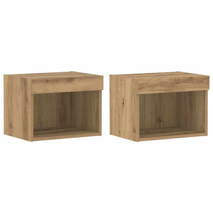 TV Cabinet Set with LED 2 pcs Artisan Oak 40 x 30 x 30 cm