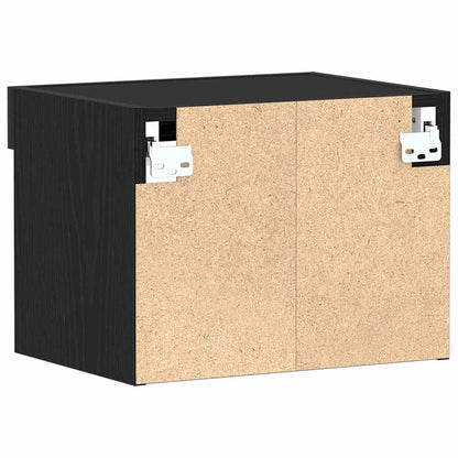 TV Cabinet Set 2 pcs Black Oak 40 x 30 x 30 cm Engineered Wood
