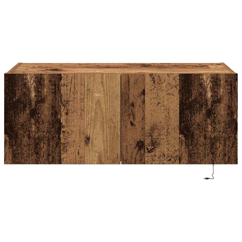 TV Wall Cabinet Old Wood 80 x 35 x 31 cm Engineered Wood