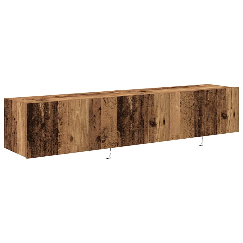 TV Wall Cabinet 2 pcs Old Wood 80 x 35 x 31 cm Engineered Wood