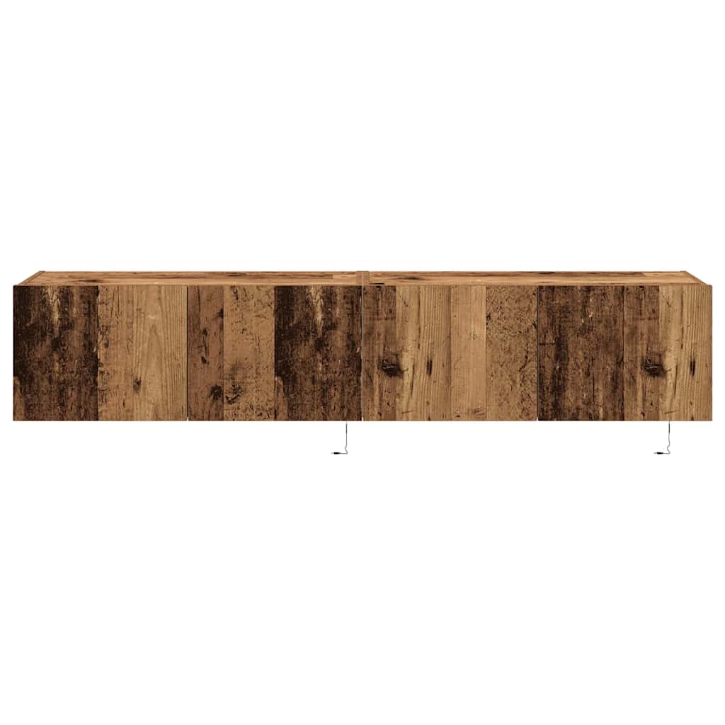 TV Wall Cabinet 2 pcs Old Wood 80 x 35 x 31 cm Engineered Wood
