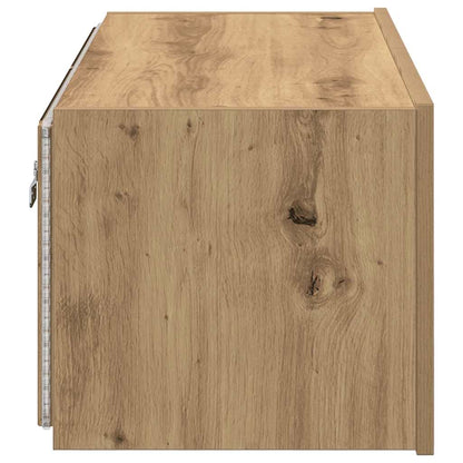 TV Wall Cabinet Artisan Oak 80 x 35 x 31 cm Engineered Wood
