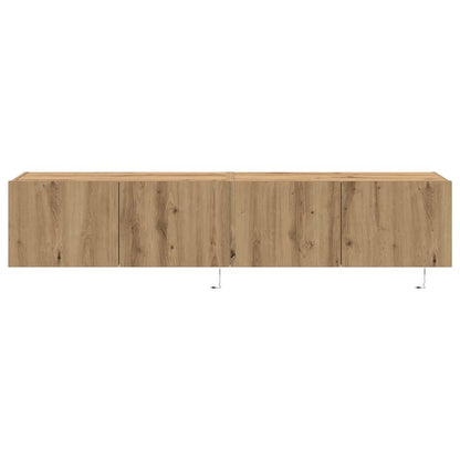 TV Wall Cabinet with LED 2 pcs Artisan Oak 80 x 35 x 31 cm