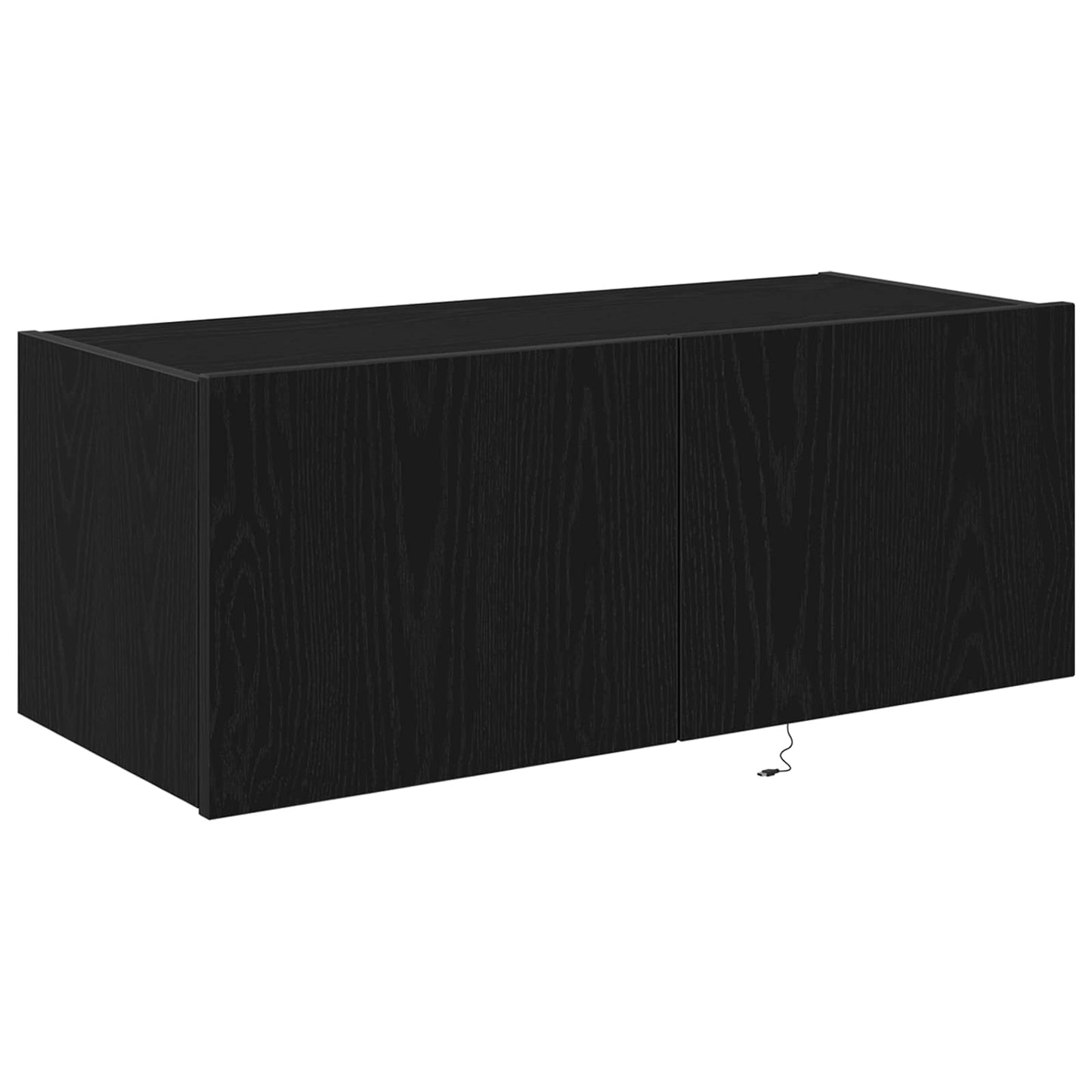 TV Wall Cabinet Black Oak 80 x 35 x 31 cm Engineered Wood