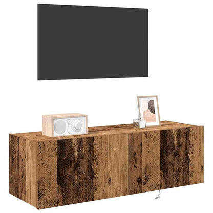 TV Wall Cabinet 2 pcs Old Wood 100 x 35 x 31 cm Engineered Wood