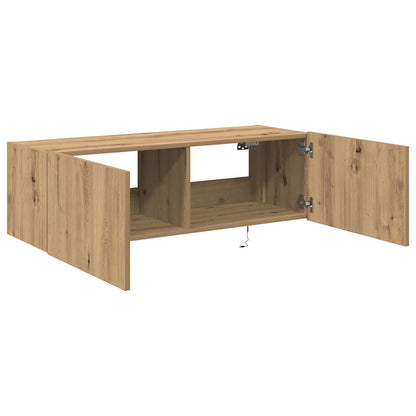 TV Wall Cabinet Artisan Oak 100 x 35 x 31 cm Engineered Wood