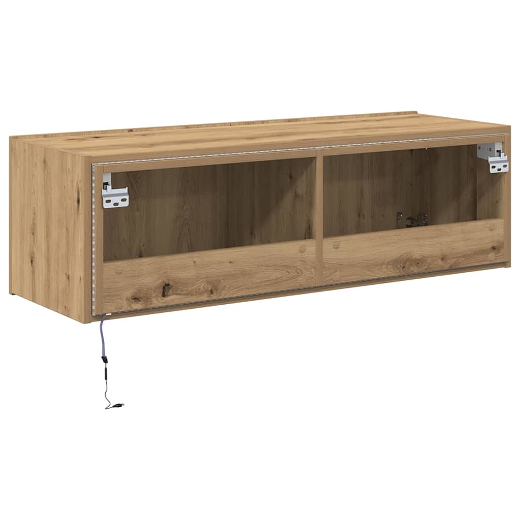 TV Wall Cabinet Artisan Oak 100 x 35 x 31 cm Engineered Wood