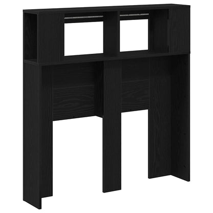 LED Headboard Black Oak 100 x 18.5 x 103.5 cm Engineered Wood