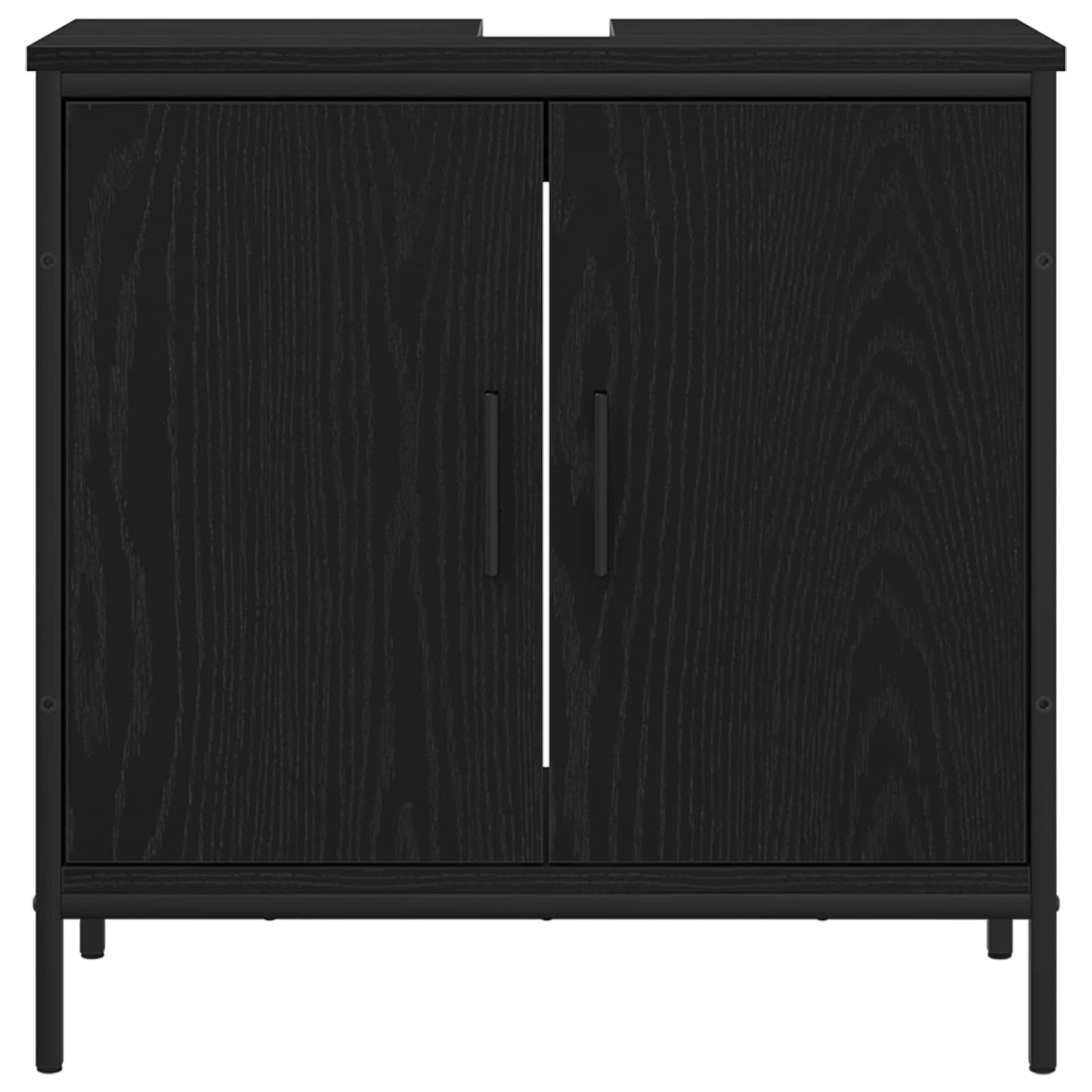 Bathroom Sink Cabinet Black Oak 60 x 30 x 60 cm Engineered Wood