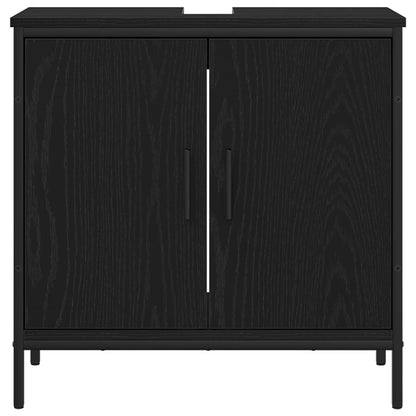 Bathroom Sink Cabinet Black Oak 60 x 30 x 60 cm Engineered Wood