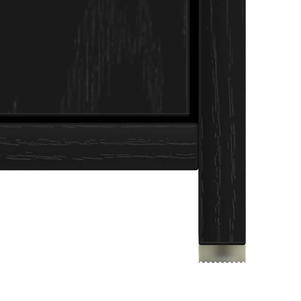 Bathroom Cabinet Black Oak 30x30x183,5 cm Engineered Wood