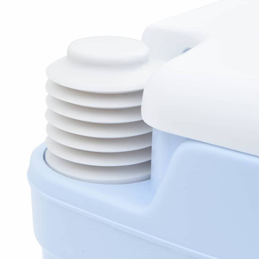 Camping Toilet Manual Light Blue and White 41.5 x 36.5 x 30 cm