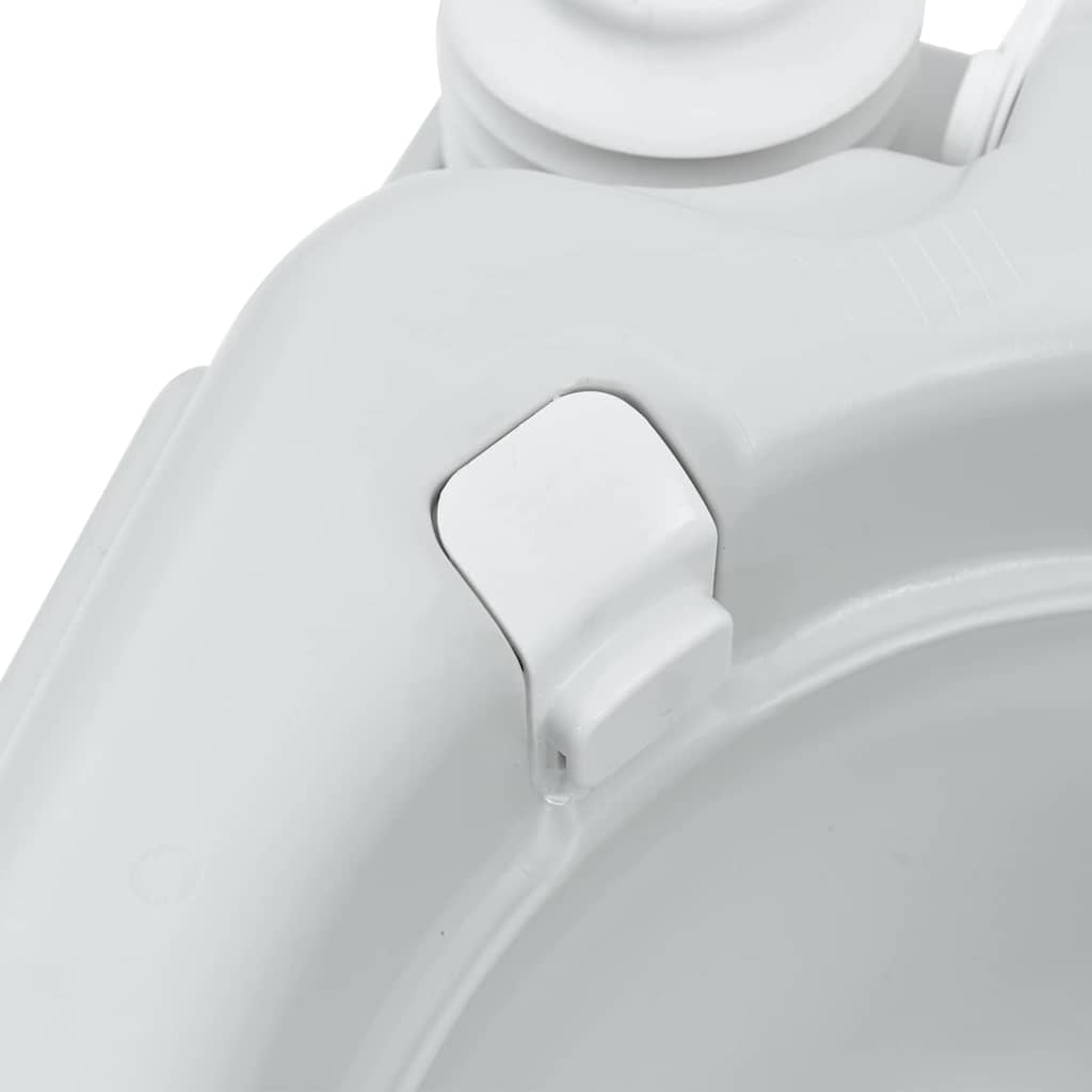 Camping Toilet Grey and White 41.5 x 36.5 x 42 cm Polyethylene