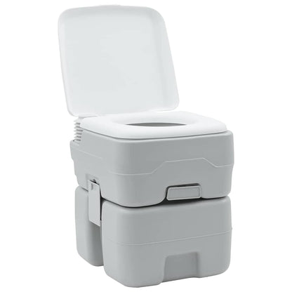 Camping Toilet Grey and White 41.5 x 36.5 x 42 cm Polyethylene