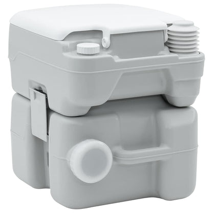 Camping Toilet Grey and White 41.5 x 36.5 x 42 cm Polyethylene