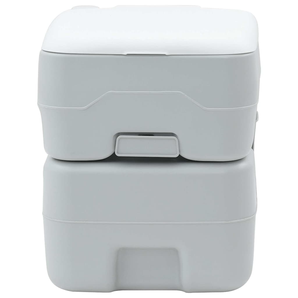 Camping Toilet Grey and White 41.5 x 36.5 x 42 cm Polyethylene