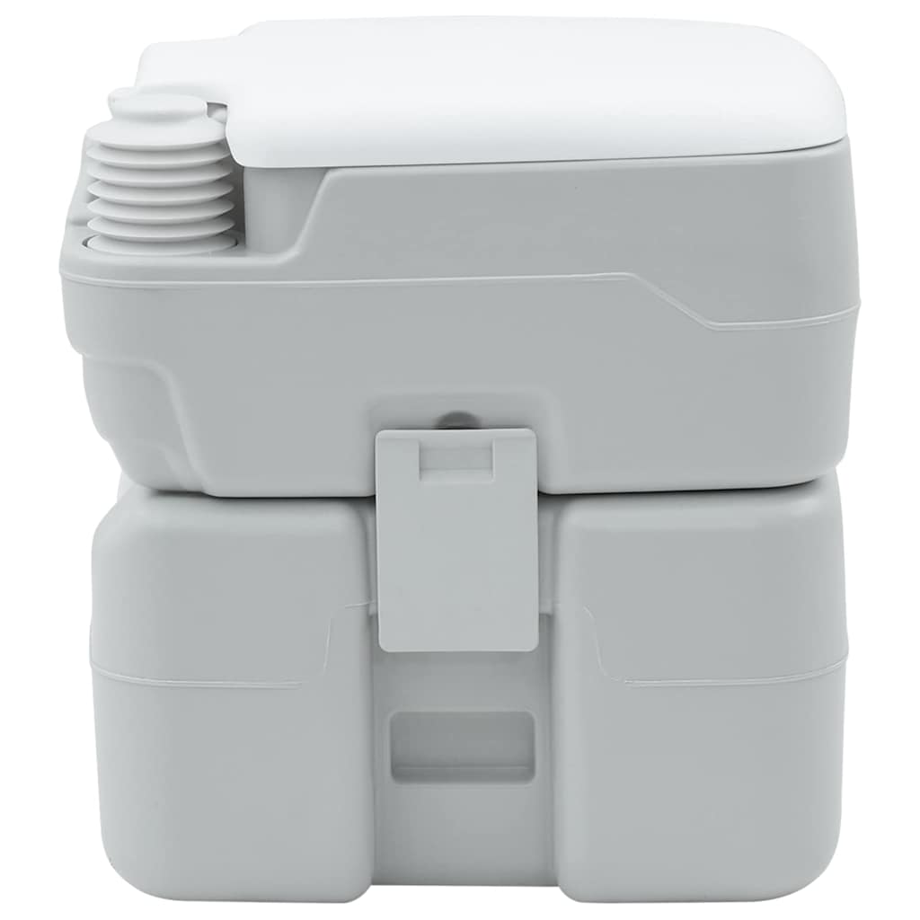 Camping Toilet Grey and White 41.5 x 36.5 x 42 cm Polyethylene