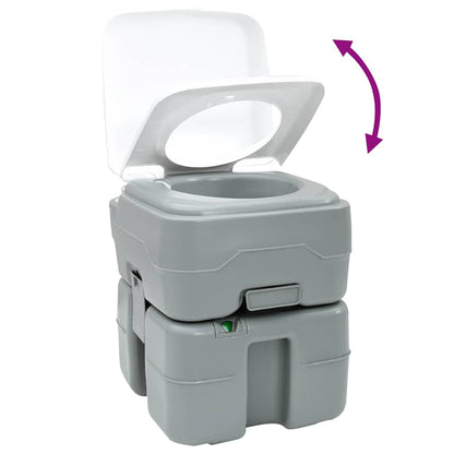 Camping Toilet Grey 41.5 x 36.5 x 42 cm