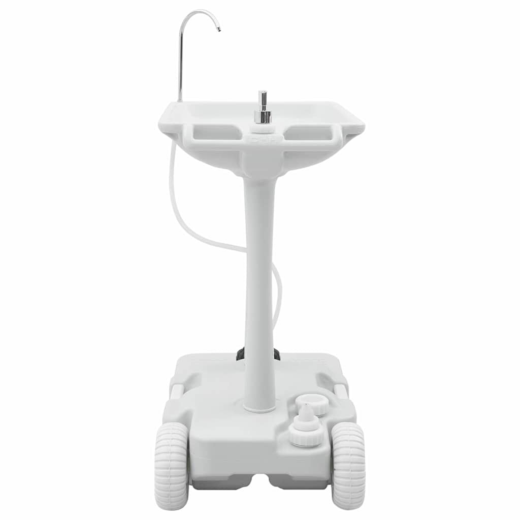 Camping Handwash Stand with Wheels Grey 72 x 42 x 103 cm