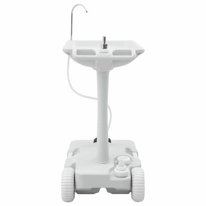 Camping Handwash Stand with Wheels Grey 72 x 42 x 103 cm
