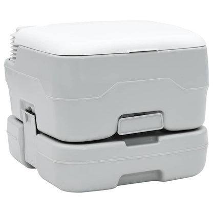 Camping Toilet Set 2 pcs Grey and White