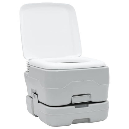 Camping Toilet Set 2 pcs Grey and White