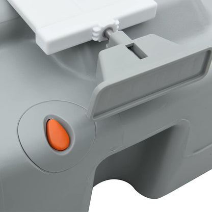 Camping Toilet Manual Grey and White 41.5 x 36.5 x 37.5 cm