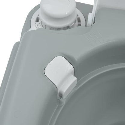 Camping Toilet Manual Grey and White 41.5 x 36.5 x 37.5 cm
