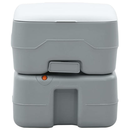 Camping Toilet Manual Grey and White 41.5 x 36.5 x 37.5 cm