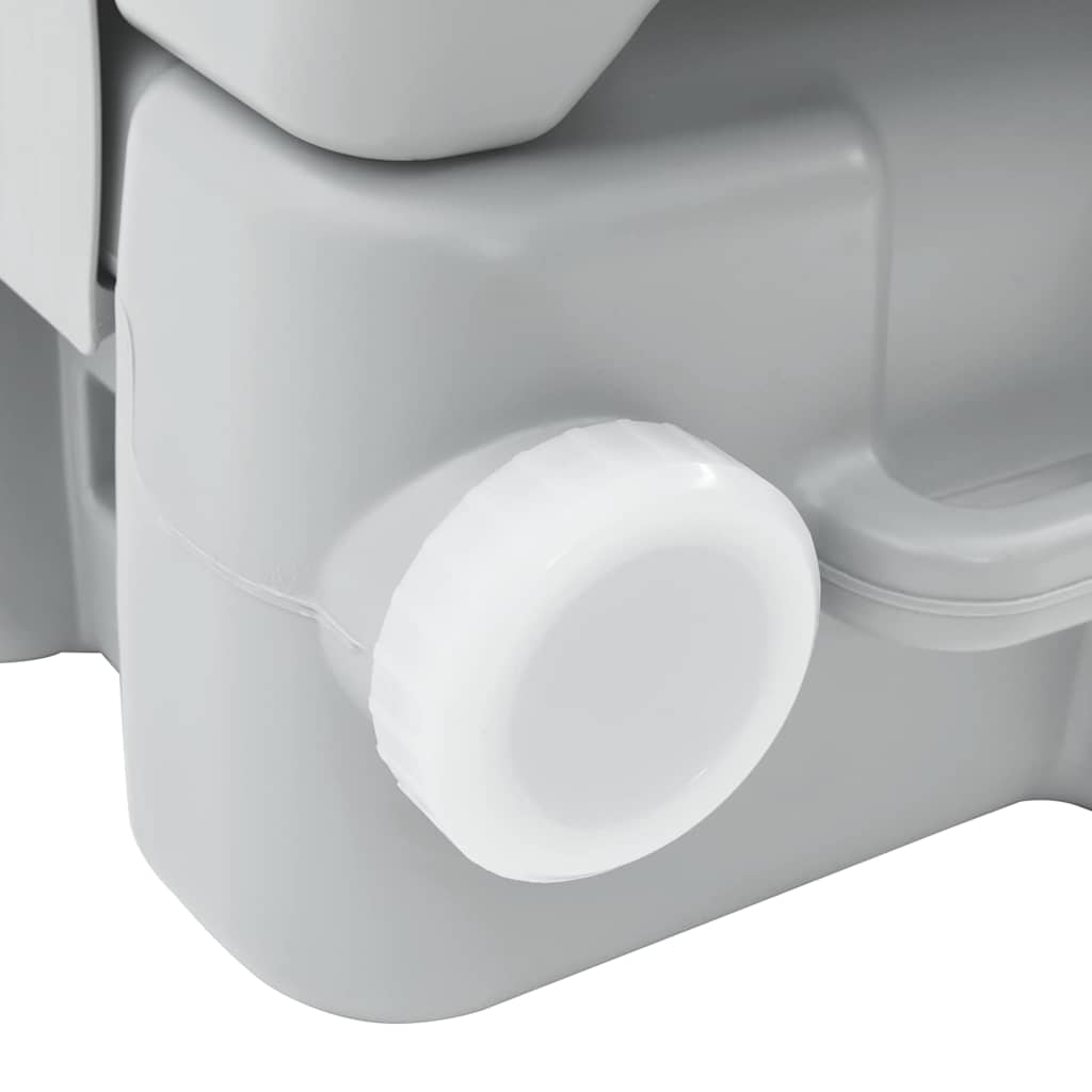 Camping Toilet Grey and White 41.5 x 36.5 x 30 cm Polyethylene