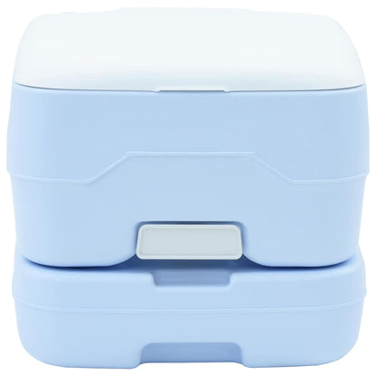 Camping Toilet Manual Light Blue and White 41.5 x 36.5 x 30 cm
