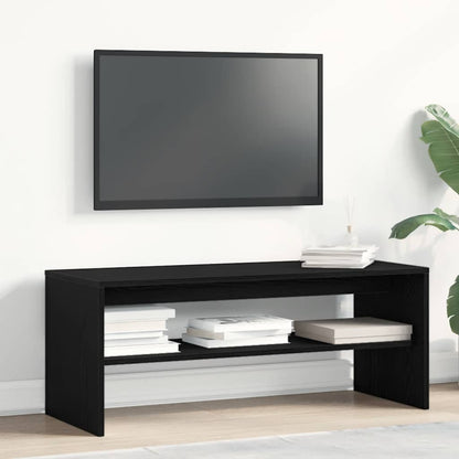 TV Cabinet Black Oak 100x40x40 cm Engineered Wood