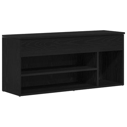 Shoe Bench Black Oak 102x30,5x45 cm Engineered Wood
