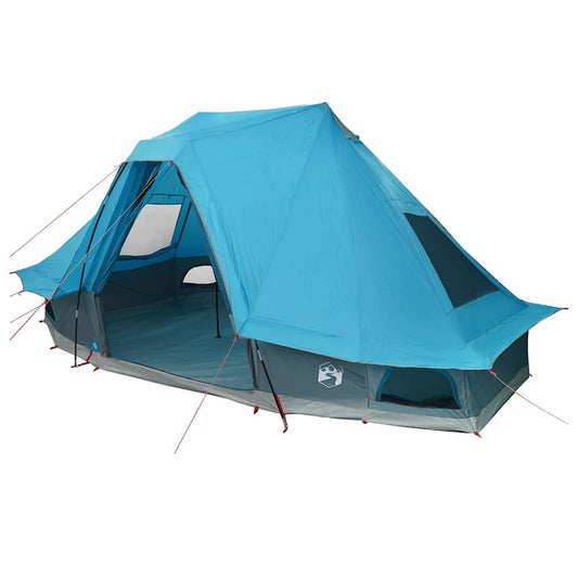 Family Tipi Tent Folding with Roof Blue 466 x 310 x 240 cm