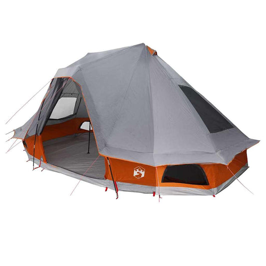 Family Tipi Tent Folding Grey and Orange 466 x 310 x 240 cm