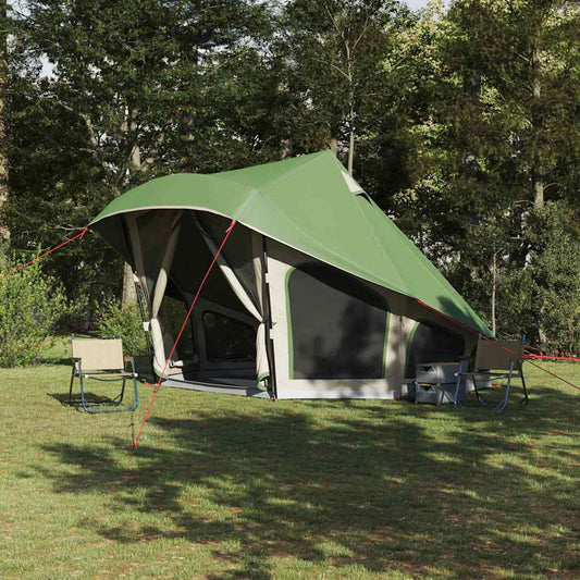 Family Tipi Tent Folding with Roof Green 508 x 470 x 300 cm