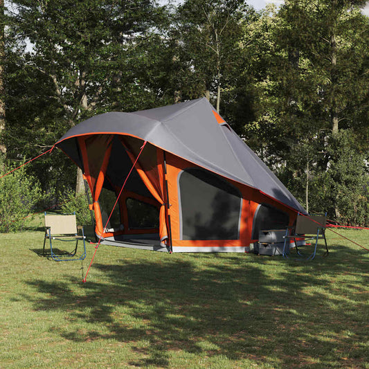 Family Tipi Tent Folding Grey and Orange 508 x 470 x 300 cm