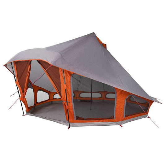 Family Tipi Tent Folding Grey and Orange 508 x 470 x 300 cm