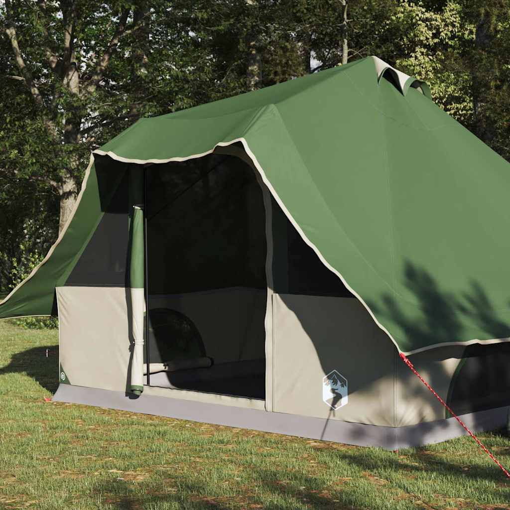Tipi Tent with Roof Green 358 x 296 x 258 cm Taffeta