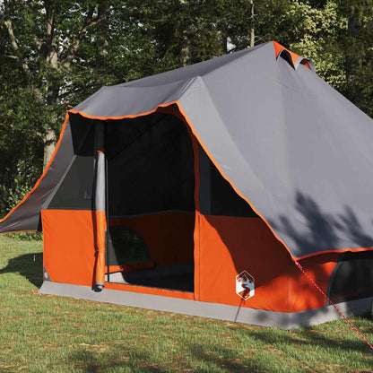 Tipi Tent with Roof Grey and Orange 358 x 296 x 258 cm Taffeta