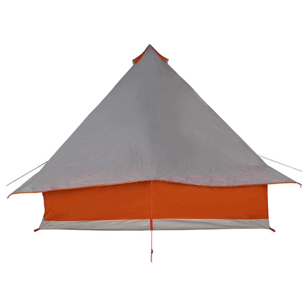 Tipi Tent with Roof Grey and Orange 358 x 296 x 258 cm Taffeta