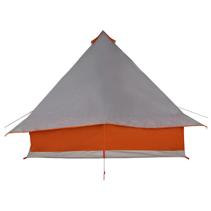 Tipi Tent with Roof Grey and Orange 358 x 296 x 258 cm Taffeta
